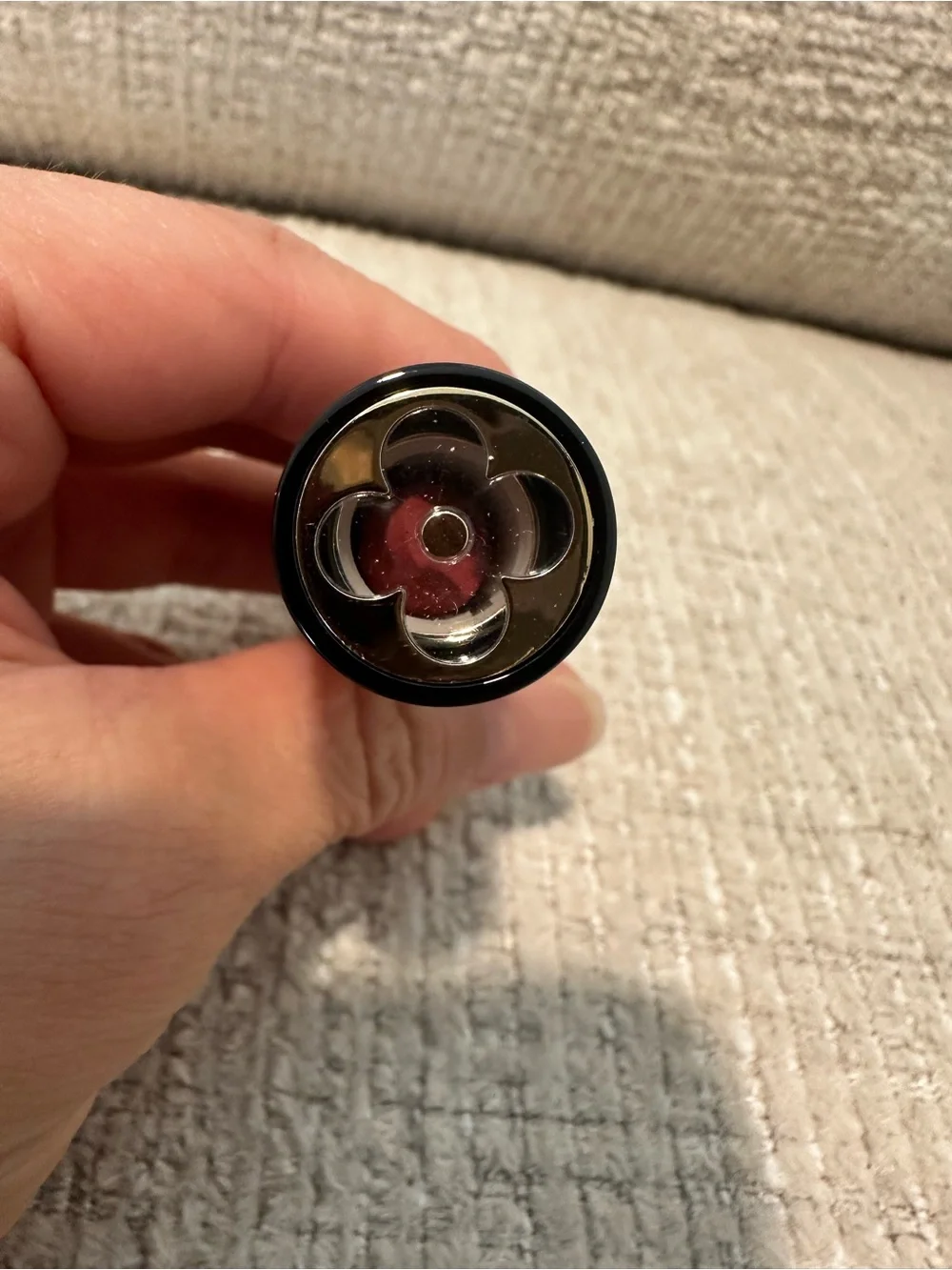 Louis  Vuitton Pink Brown Lipstick with Gold Accents